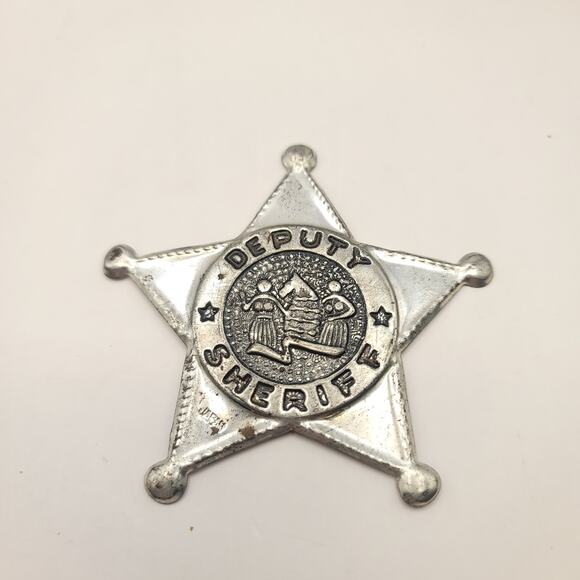 Wyatt Earp Leather Cap Gun Holster and Deputy Sheriff Star - Picture 2 of 7